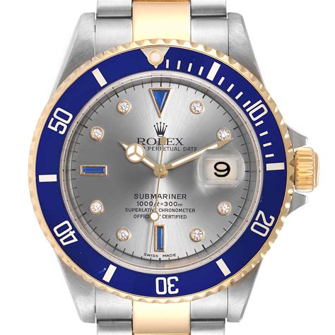 sapphire and diamond rolex|rolex submariner sapphire.